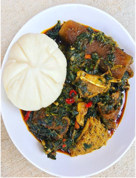 Semo / Fufu + Vegetable 2 meats